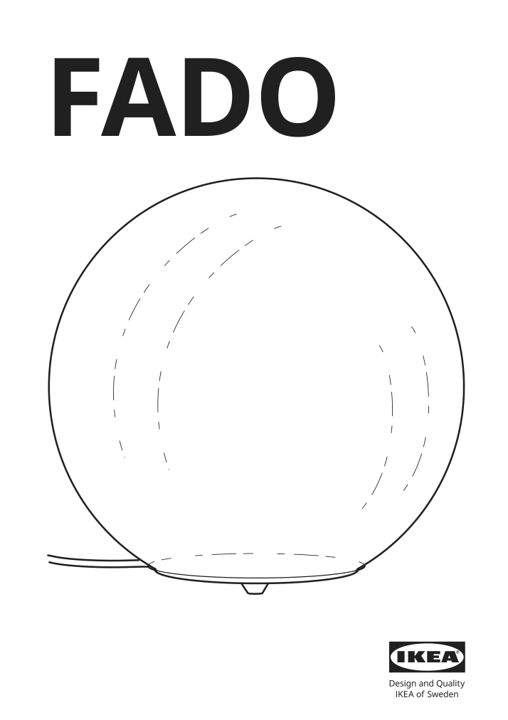 Assembly instructions for IKEA Fado table lamp white | Page 1 - IKEA FADO table lamp 800.963.72