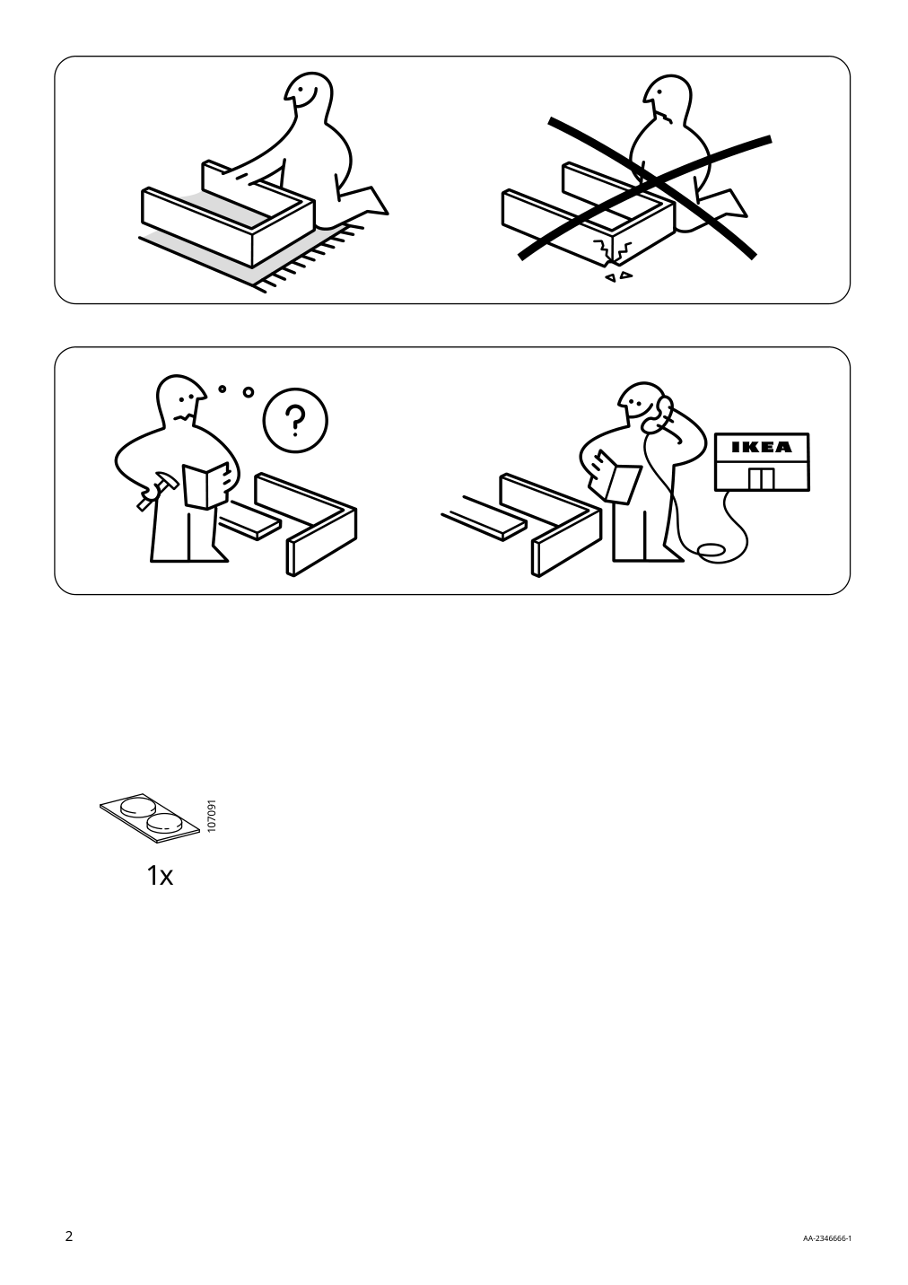 Assembly instructions for IKEA Faellsvik glass door anthracite reeded glass | Page 2 - IKEA BESTÅ storage combination with drawers 295.558.34