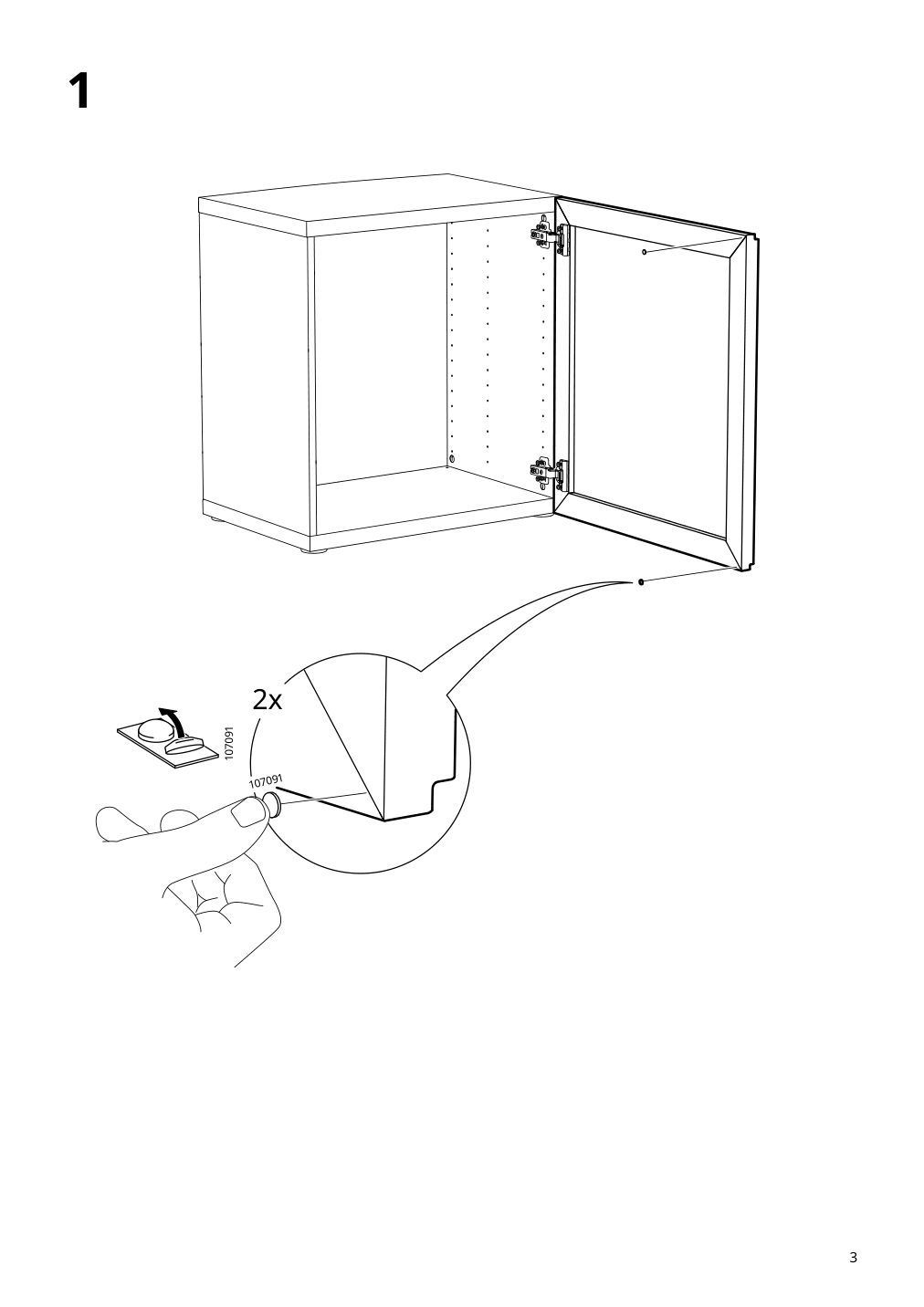 Assembly instructions for IKEA Faellsvik glass door anthracite reeded glass | Page 3 - IKEA BESTÅ TV storage combination/glass doors 595.561.44