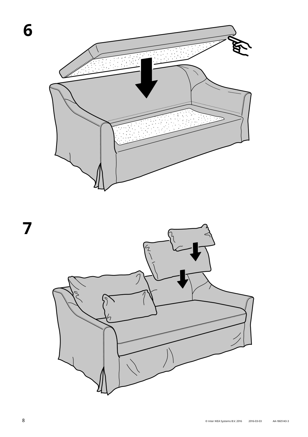 Assembly instructions for IKEA Faerloev cover for armchair djuparp yellow beige | Page 8 - IKEA FÄRLÖV cover for armchair 703.066.67