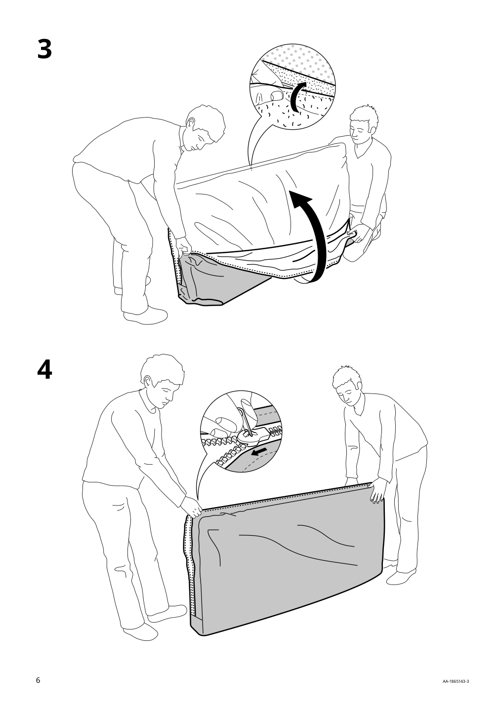 Assembly instructions for IKEA Faerloev cover for sofa djuparp dark olive green | Page 6 - IKEA FÄRLÖV cover for sofa 604.787.82