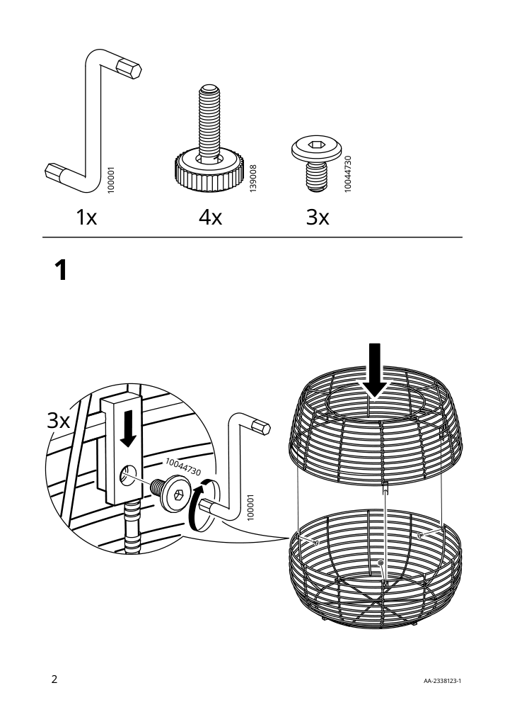 Assembly instructions for IKEA Falskaer coffee table outdoor brown | Page 2 - IKEA FÅLSKÄR coffee table, outdoor 505.337.36