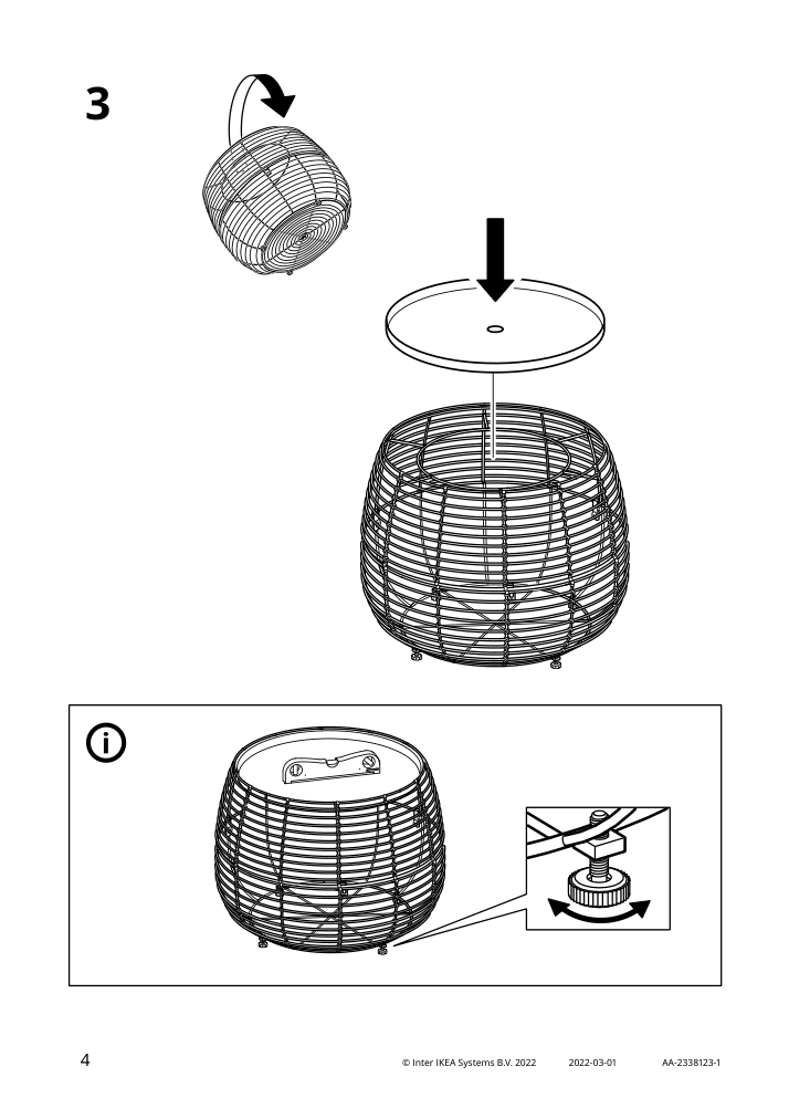 Assembly instructions for IKEA Falskaer coffee table outdoor brown | Page 4 - IKEA FÅLSKÄR coffee table, outdoor 505.337.36