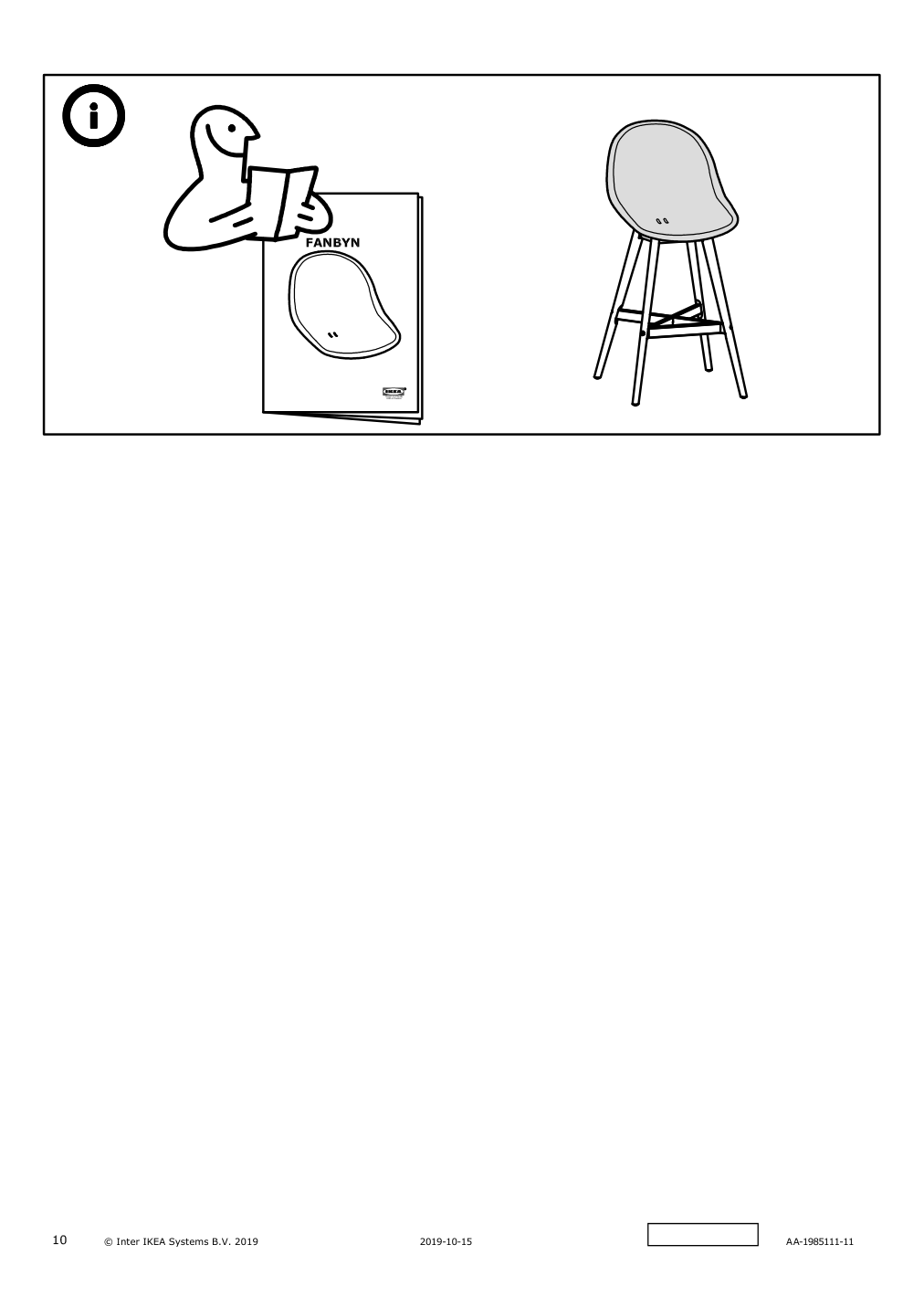 Assembly instructions for IKEA Fanbyn barstool frame brown wood effect | Page 10 - IKEA FANBYN barstool frame 904.149.58