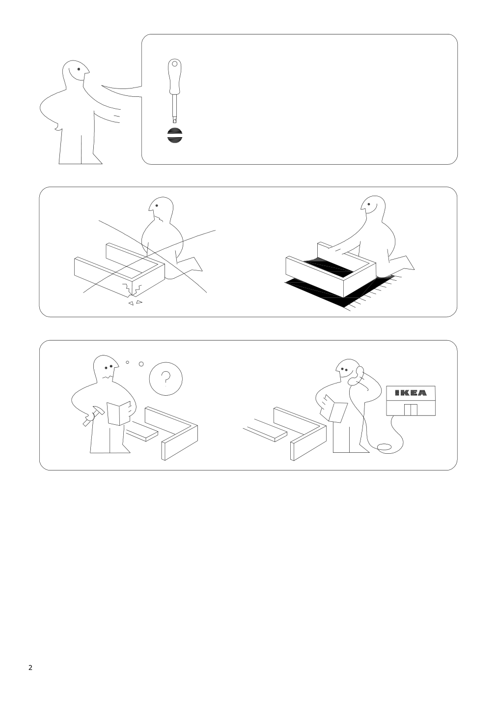 Assembly instructions for IKEA Fanbyn barstool frame brown wood effect | Page 2 - IKEA FANBYN bar stool with backrest 392.602.47