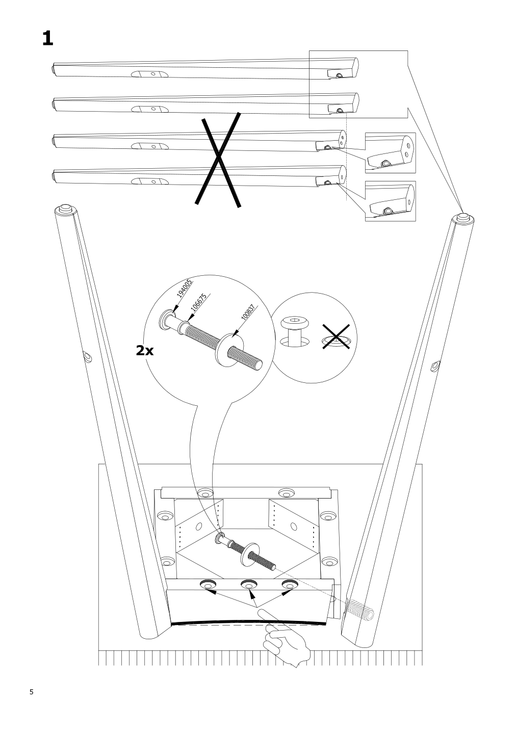 Assembly instructions for IKEA Fanbyn barstool frame brown wood effect | Page 5 - IKEA FANBYN bar stool with backrest 392.602.47