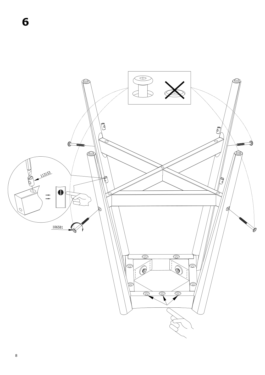 Assembly instructions for IKEA Fanbyn barstool frame brown wood effect | Page 8 - IKEA FANBYN bar stool with backrest 392.602.47