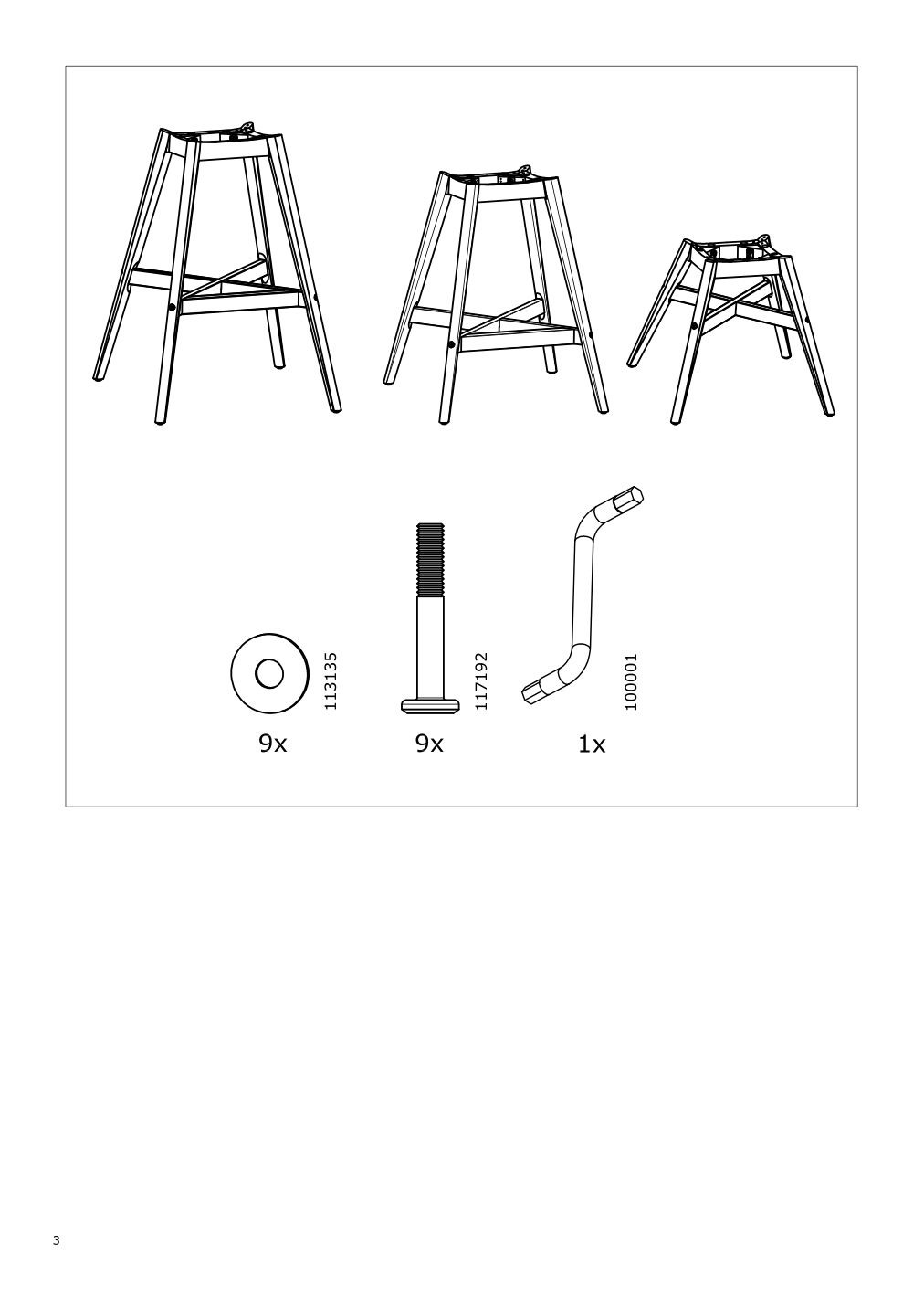 Assembly instructions for IKEA Fanbyn barstool frame brown wood effect | Page 3 - IKEA FANBYN bar stool with backrest 392.602.47