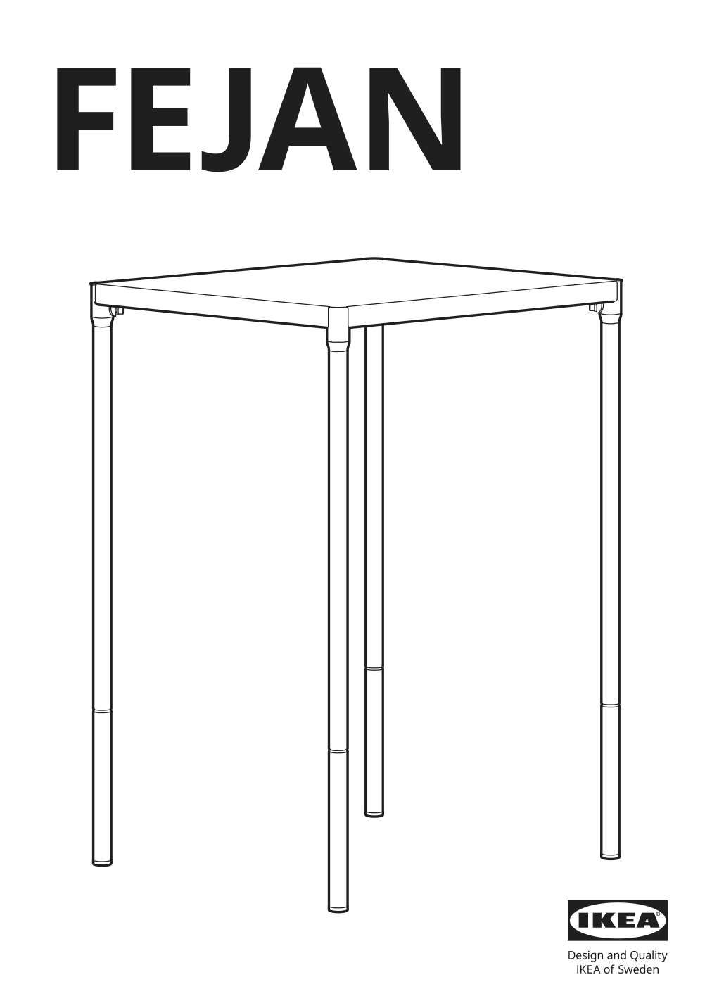 Assembly instructions for IKEA Fejan table outdoor white | Page 1 - IKEA FEJAN table and 2 folding chairs, outdoor 594.349.49