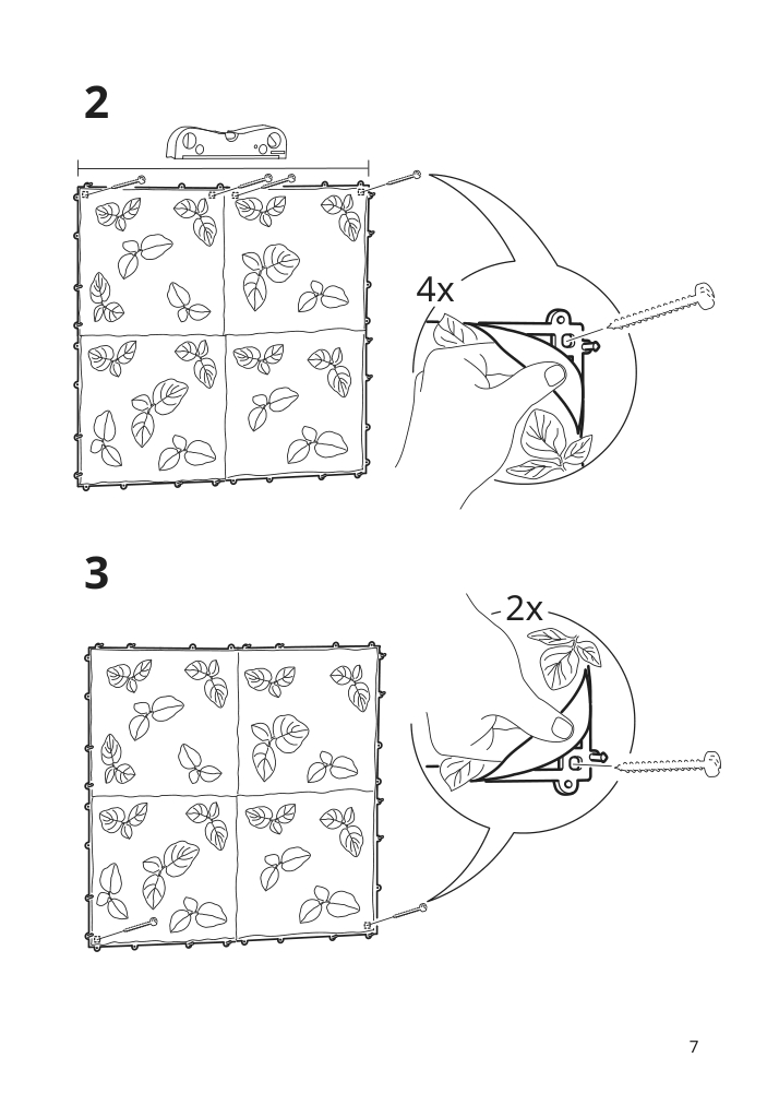 Assembly instructions for IKEA Fejka artificial plant wall mounted indoor outdoor green lilac | Page 7 - IKEA FEJKA artificial plant 203.495.32