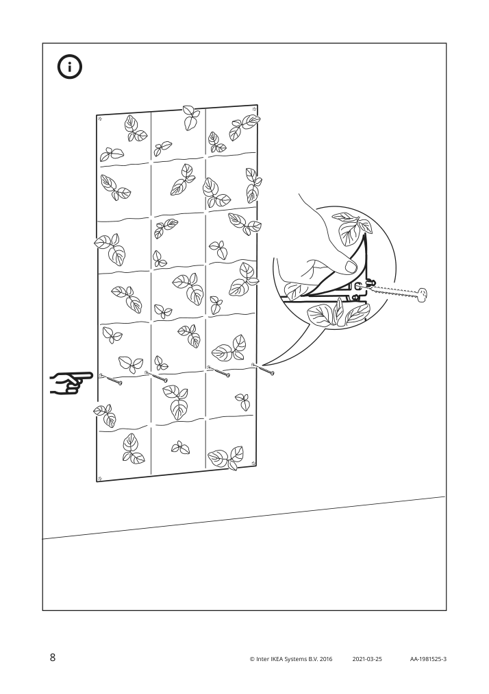 Assembly instructions for IKEA Fejka artificial plant wall mounted indoor outdoor green lilac | Page 8 - IKEA FEJKA artificial plant 203.495.32