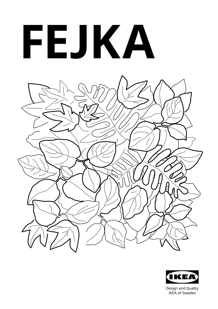 Assembly instructions for IKEA Fejka artificial plant wall mounted indoor outdoor green | Page 1 - IKEA FEJKA artificial plant 905.465.72