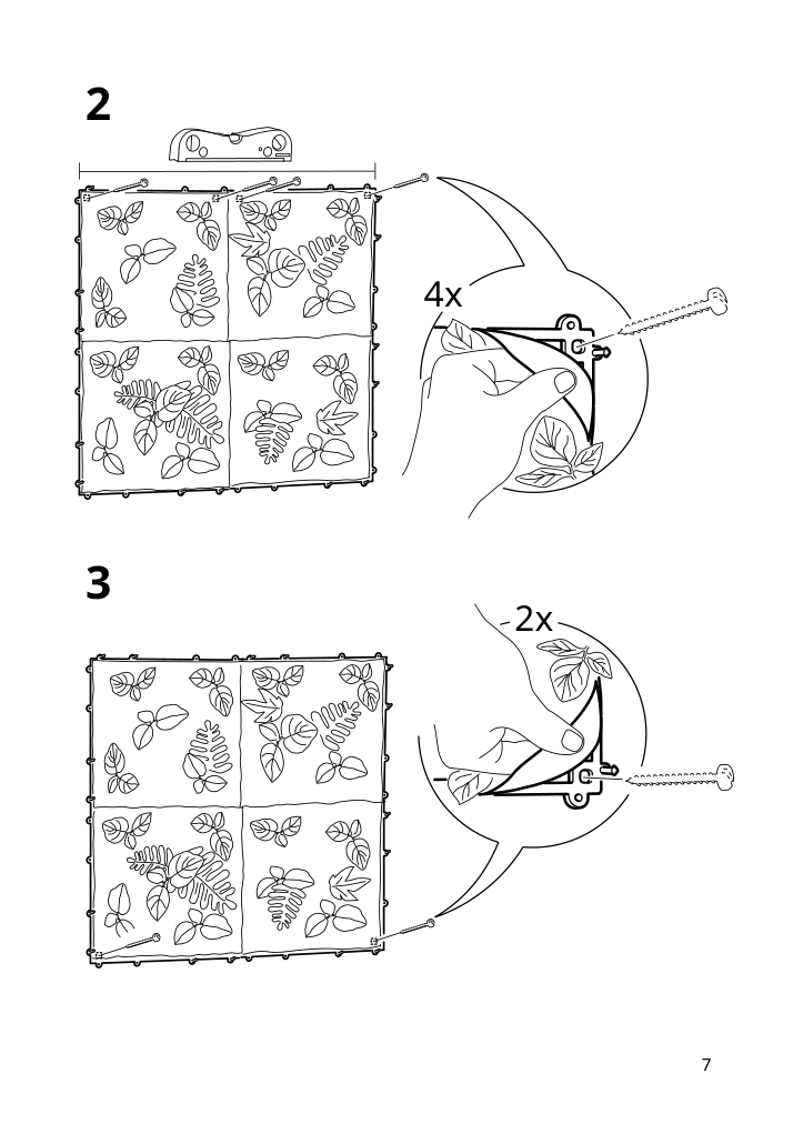 Assembly instructions for IKEA Fejka artificial plant wall mounted indoor outdoor green | Page 7 - IKEA FEJKA artificial plant 905.465.72