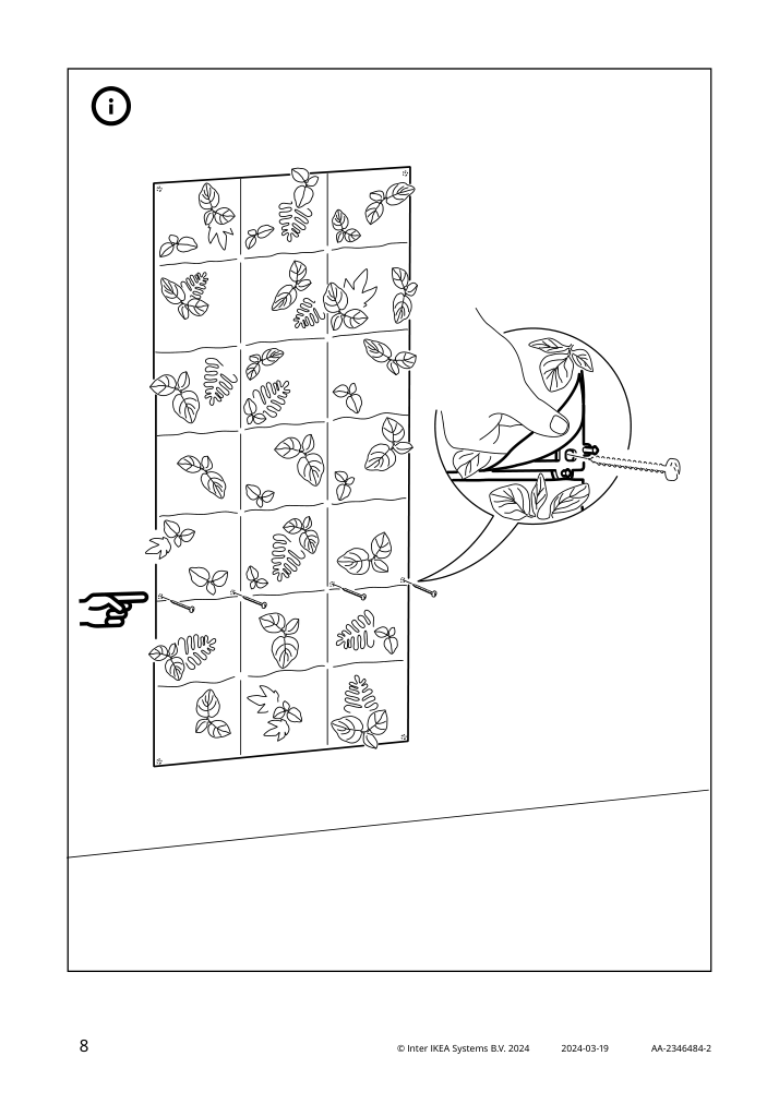 Assembly instructions for IKEA Fejka artificial plant wall mounted indoor outdoor green | Page 8 - IKEA FEJKA artificial plant 905.465.72