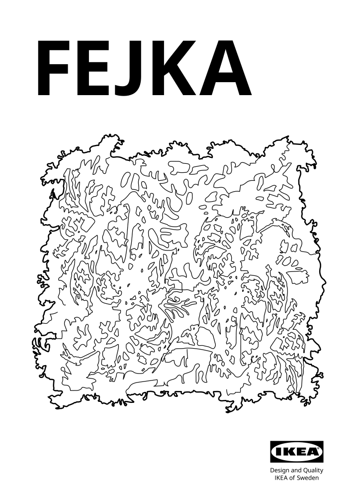 Assembly instructions for IKEA Fejka artificial plant wall mounted indoor outdoor moss green | Page 1 - IKEA FEJKA artificial plant 305.590.44