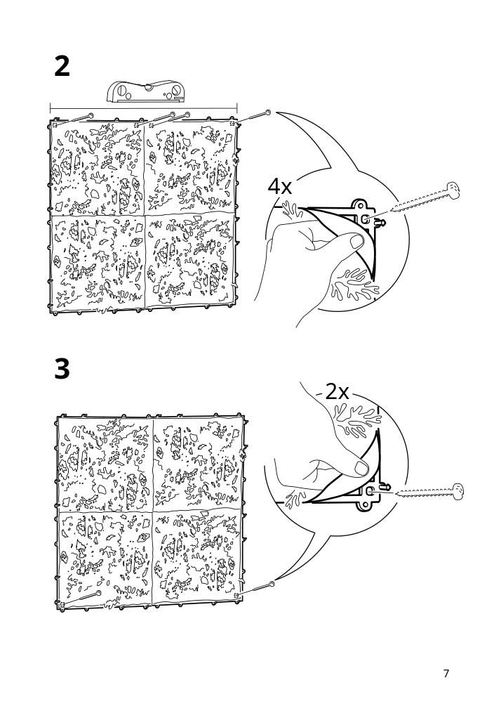 Assembly instructions for IKEA Fejka artificial plant wall mounted indoor outdoor moss green | Page 7 - IKEA FEJKA artificial plant 305.590.44