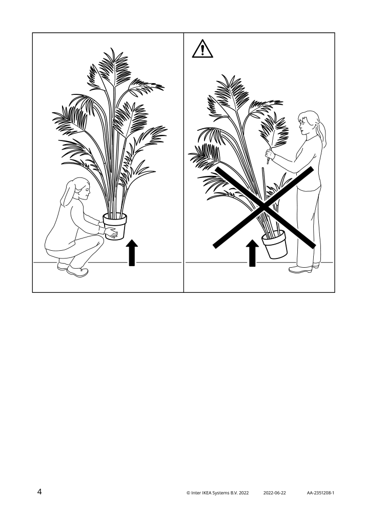 Assembly instructions for IKEA Fejka artificial potted plant indoor outdoor kentia palm | Page 4 - IKEA FEJKA artificial potted plant 805.481.85