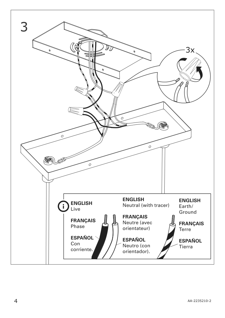 Assembly instructions for IKEA Felsisk pendant lamp with 4 lamps black | Page 4 - IKEA FELSISK pendant lamp with 4 lamps 205.084.94