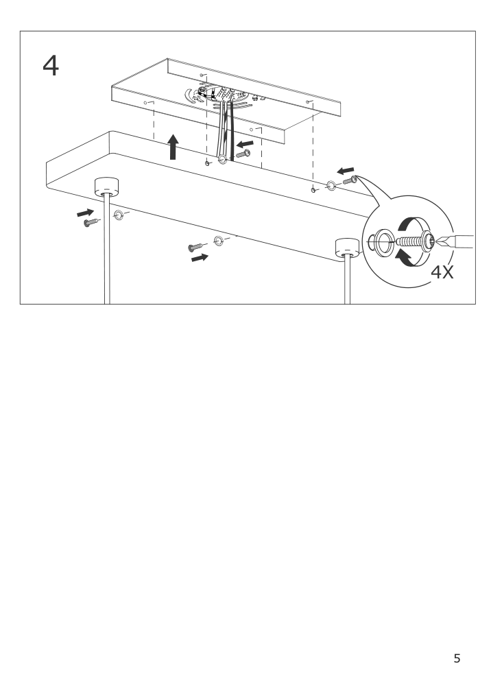 Assembly instructions for IKEA Felsisk pendant lamp with 4 lamps black | Page 5 - IKEA FELSISK pendant lamp with 4 lamps 205.084.94