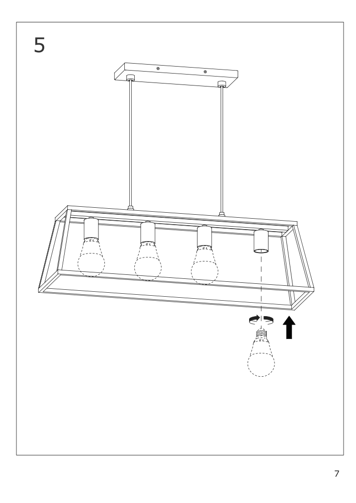 Assembly instructions for IKEA Felsisk pendant lamp with 4 lamps black | Page 7 - IKEA FELSISK pendant lamp with 4 lamps 205.084.94