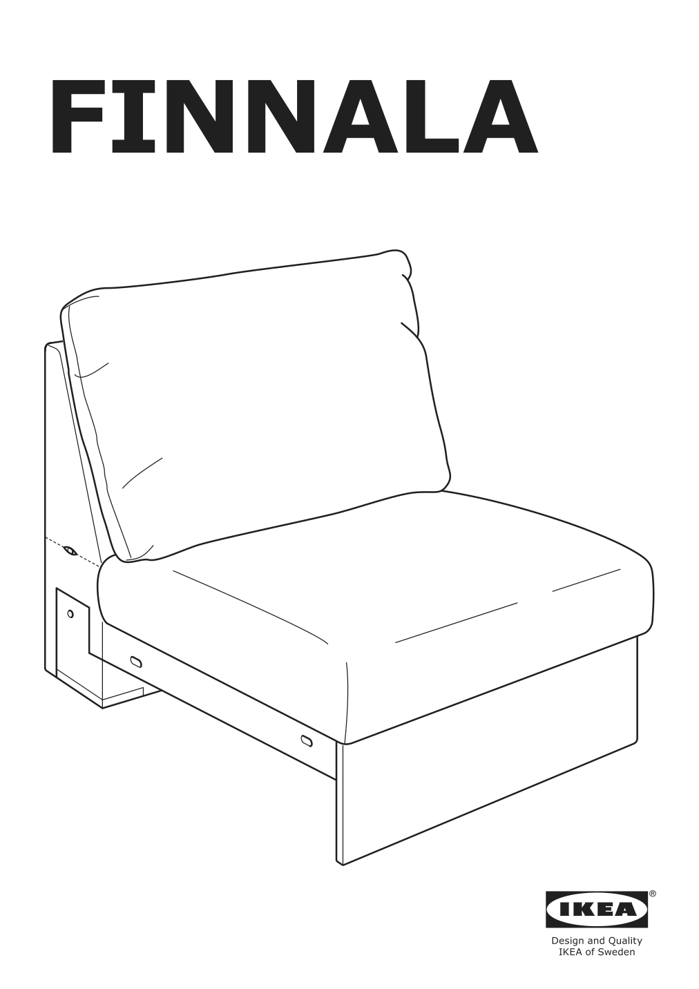 Assembly instructions for IKEA Finnala 1 seat section grann bomstad black | Page 1 - IKEA FINNALA armchair 895.051.53