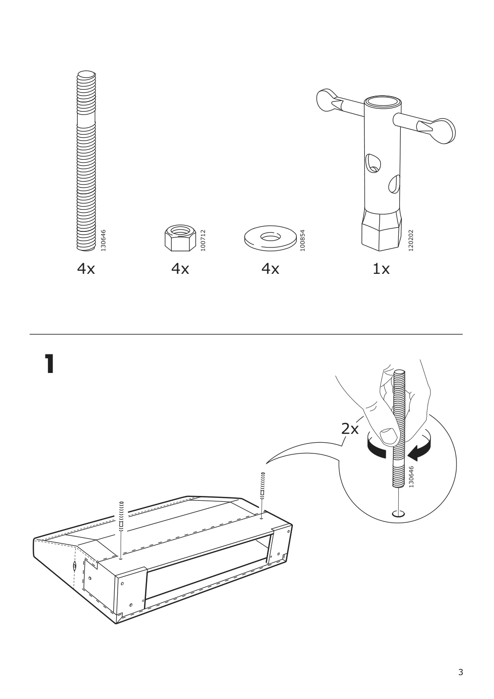 Assembly instructions for IKEA Finnala 1 seat section grann bomstad black | Page 3 - IKEA FINNALA armchair 895.051.53