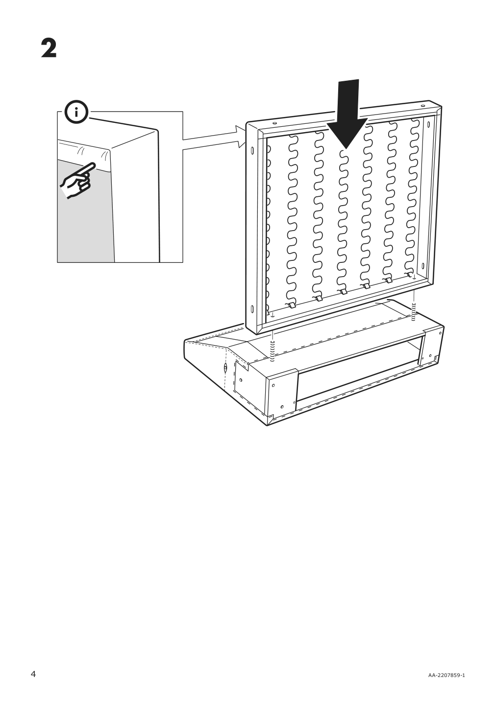 Assembly instructions for IKEA Finnala 1 seat section grann bomstad black | Page 4 - IKEA FINNALA armchair 895.051.53