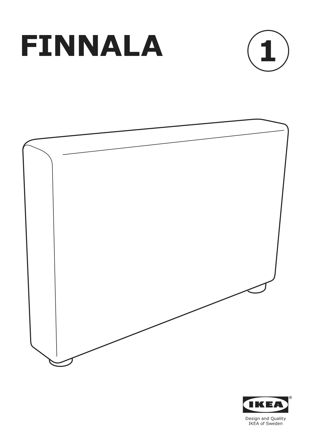 Assembly instructions for IKEA Finnala armrest frame | Page 1 - IKEA FINNALA crnr sleeper sofa, 5-seat w chaise 095.756.73