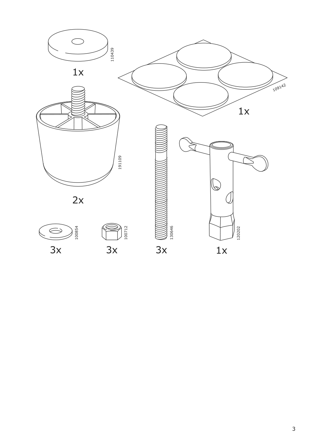 Assembly instructions for IKEA Finnala armrest frame | Page 3 - IKEA FINNALA sectional, 4-seat with chaise 095.757.10