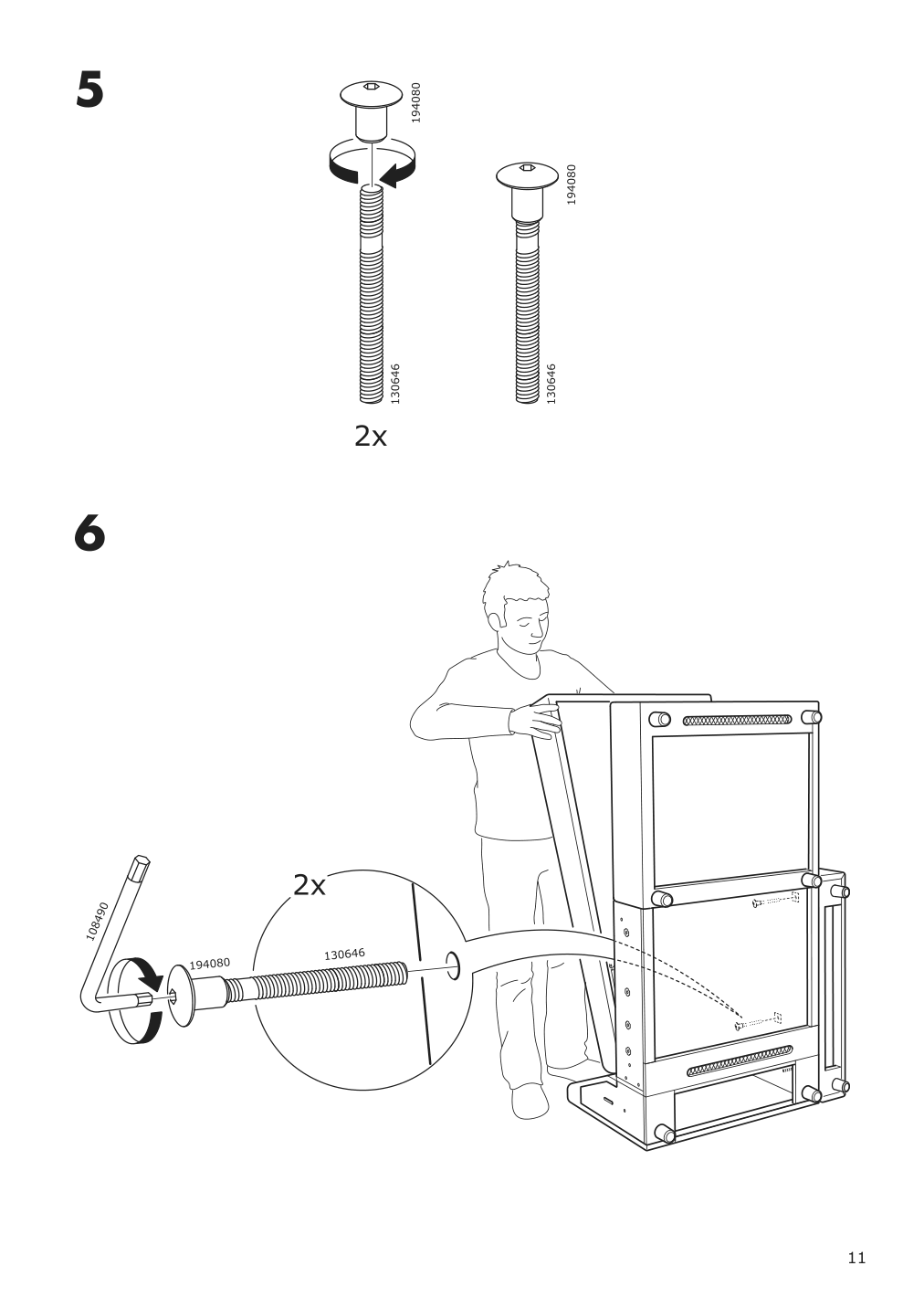 Assembly instructions for IKEA Finnala armrest grann bomstad golden brown | Page 11 - IKEA FINNALA sofa 993.361.31