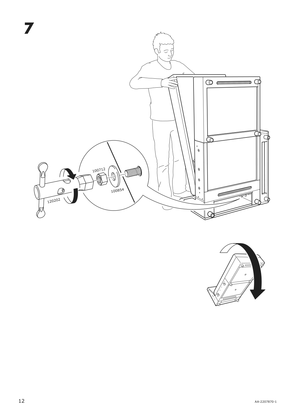 Assembly instructions for IKEA Finnala armrest grann bomstad black | Page 12 - IKEA FINNALA crnr sleeper sofa, 5-seat w chaise 695.756.70