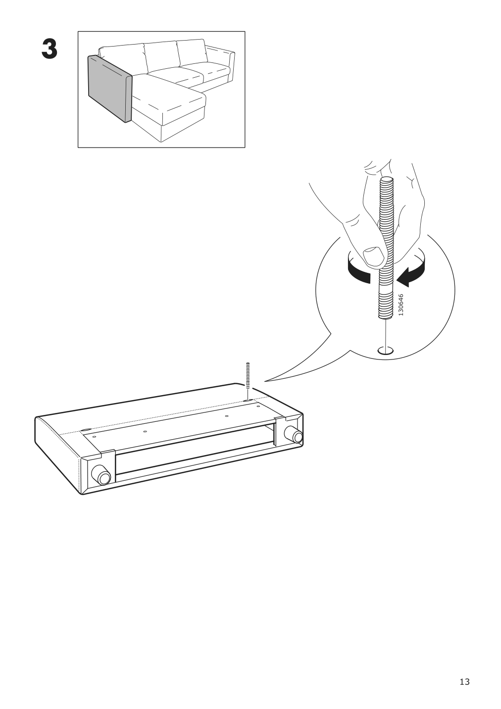 Assembly instructions for IKEA Finnala armrest grann bomstad golden brown | Page 13 - IKEA FINNALA sectional, 4-seat 393.192.24