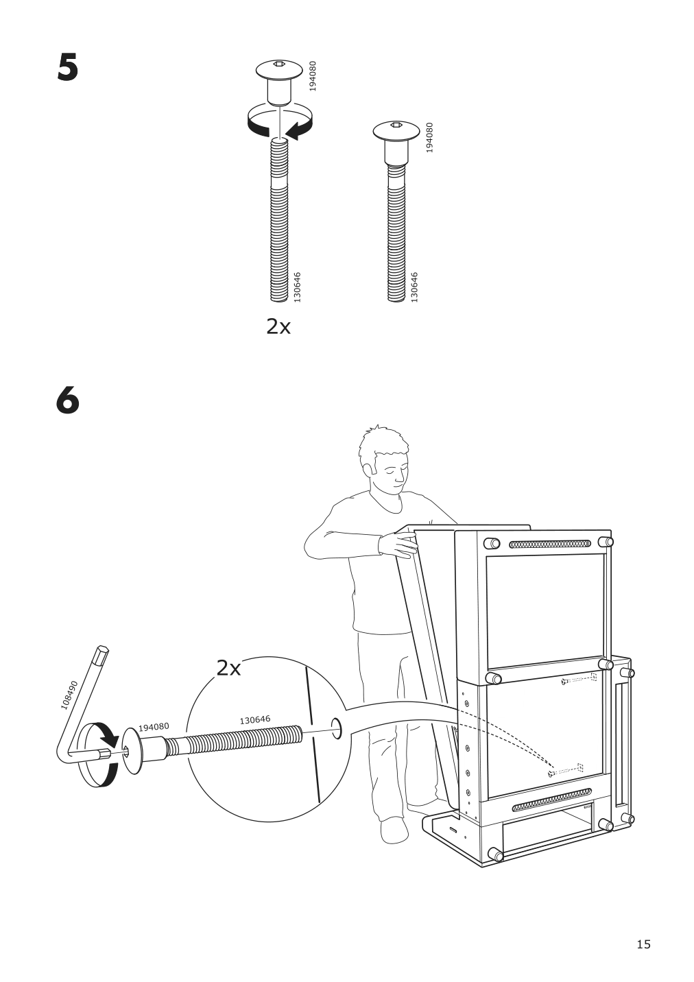 Assembly instructions for IKEA Finnala armrest grann bomstad golden brown | Page 15 - IKEA FINNALA chaise 293.192.91