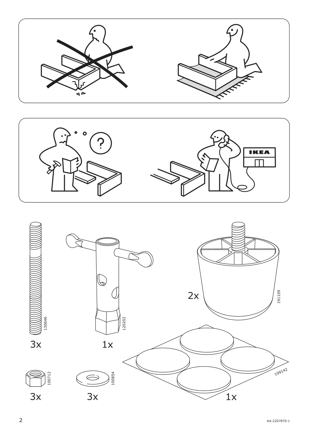 Assembly instructions for IKEA Finnala armrest grann bomstad golden brown | Page 2 - IKEA FINNALA sofa with chaise 795.757.21