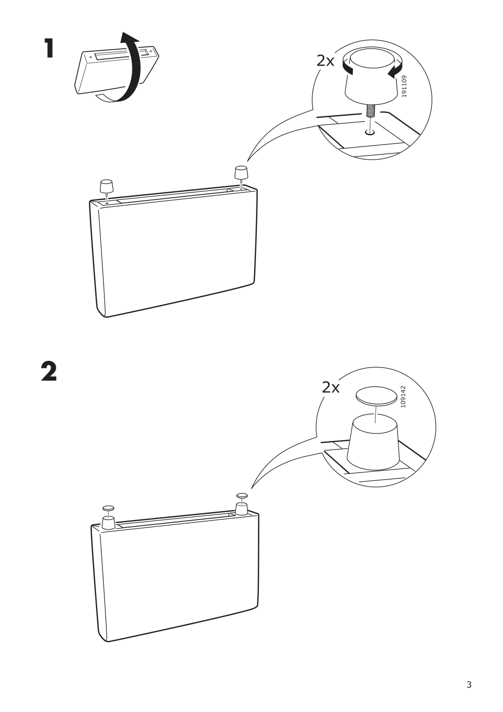 Assembly instructions for IKEA Finnala armrest grann bomstad black | Page 3 - IKEA FINNALA chaise 493.192.90