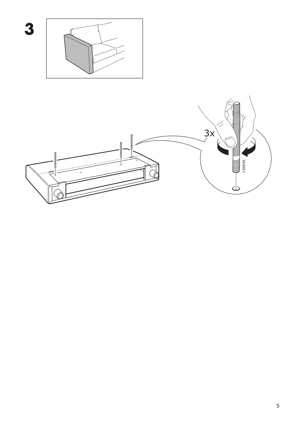 Assembly instructions for IKEA Finnala armrest grann bomstad black | Page 5 - IKEA FINNALA crnr sleeper sofa, 5-seat w chaise 695.756.70