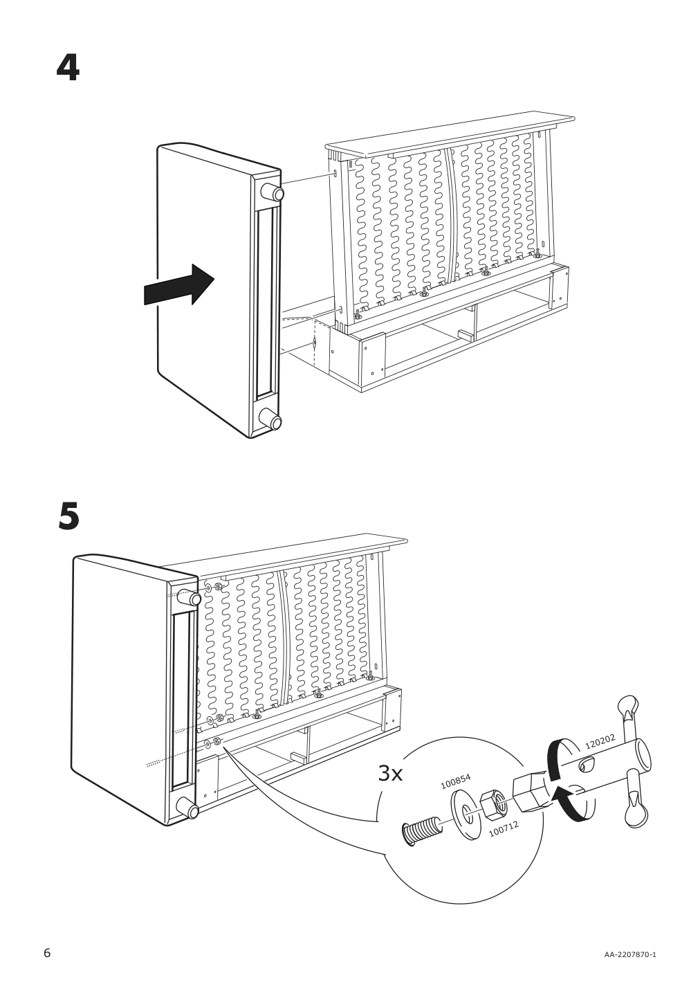 Assembly instructions for IKEA Finnala armrest grann bomstad golden brown | Page 6 - IKEA FINNALA sectional, 4-seat 393.192.24