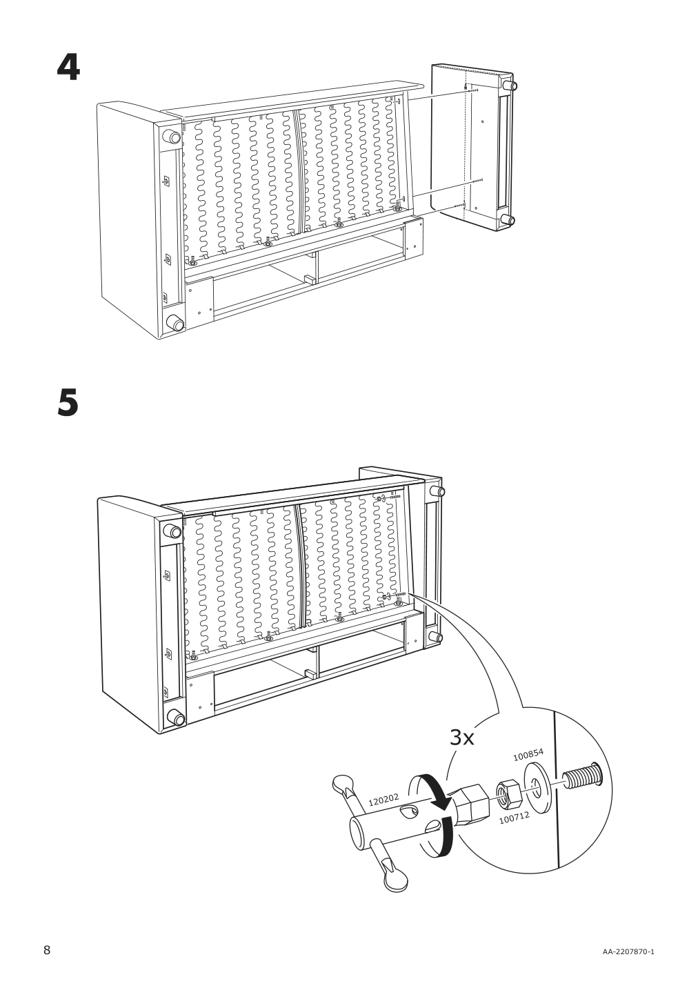 Assembly instructions for IKEA Finnala armrest grann bomstad golden brown | Page 8 - IKEA FINNALA sectional, 4-seat 393.192.24