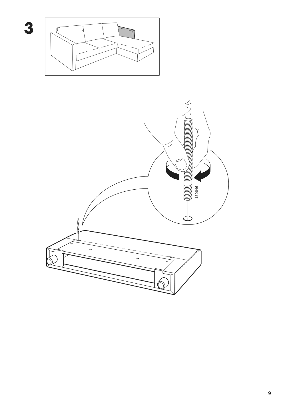 Assembly instructions for IKEA Finnala armrest grann bomstad black | Page 9 - IKEA FINNALA crnr sleeper sofa, 5-seat w chaise 695.756.70