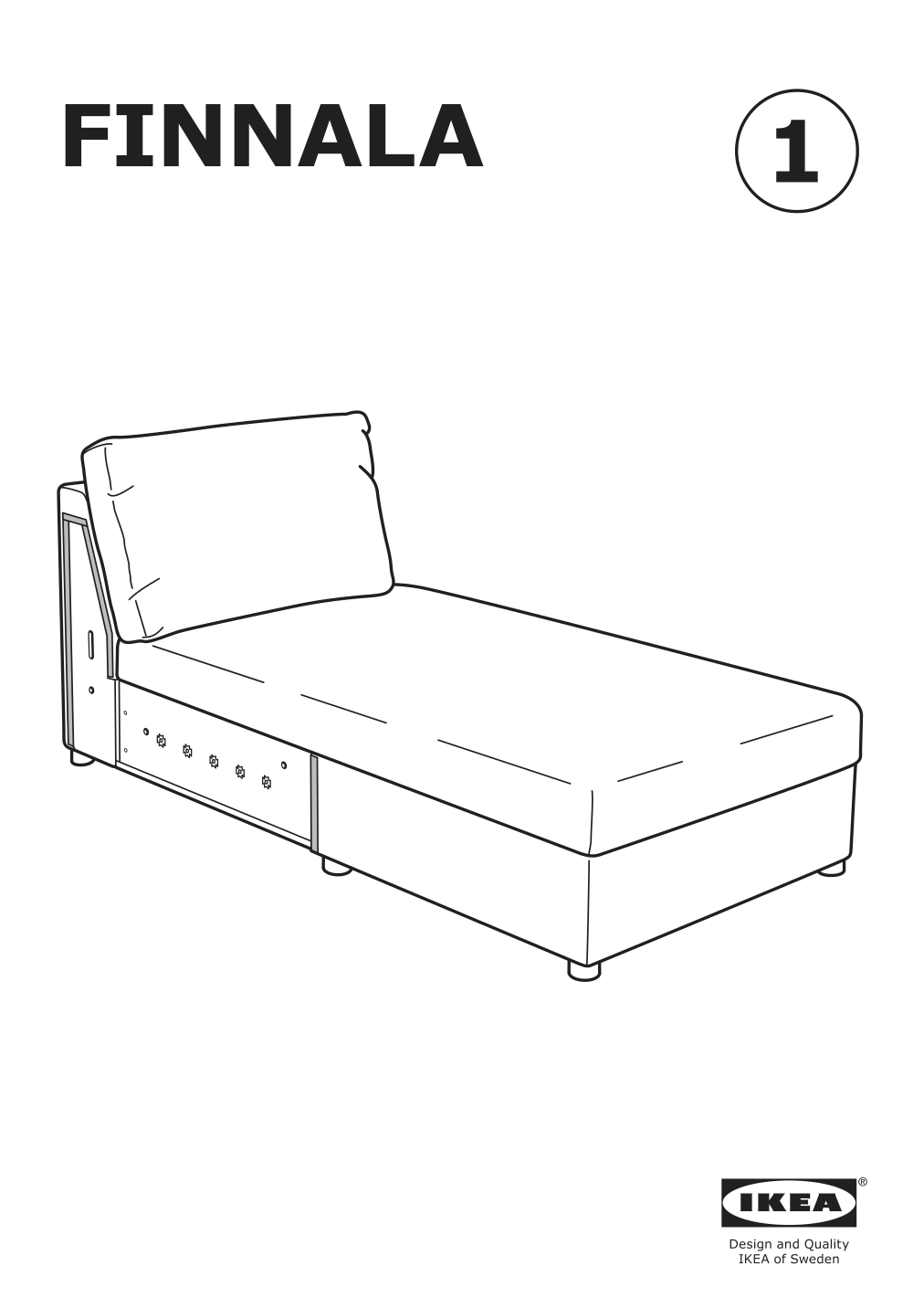 Assembly instructions for IKEA Finnala chaise section frame | Page 1 - IKEA FINNALA sofa 993.190.99