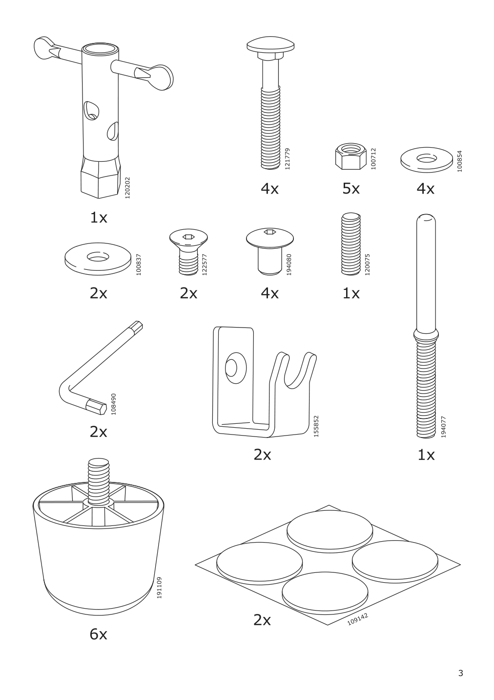 Assembly instructions for IKEA Finnala chaise section frame | Page 3 - IKEA FINNALA sectional, 5-seat corner 893.192.74