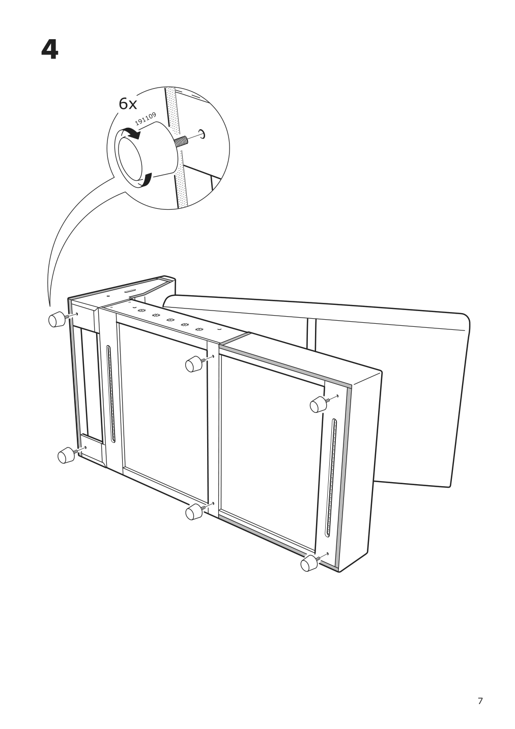 Assembly instructions for IKEA Finnala chaise section frame | Page 7 - IKEA FINNALA sleeper sofa 595.428.83