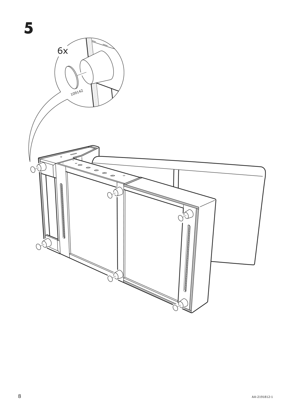 Assembly instructions for IKEA Finnala chaise section frame | Page 8 - IKEA FINNALA sectional, 4-seat 993.192.16