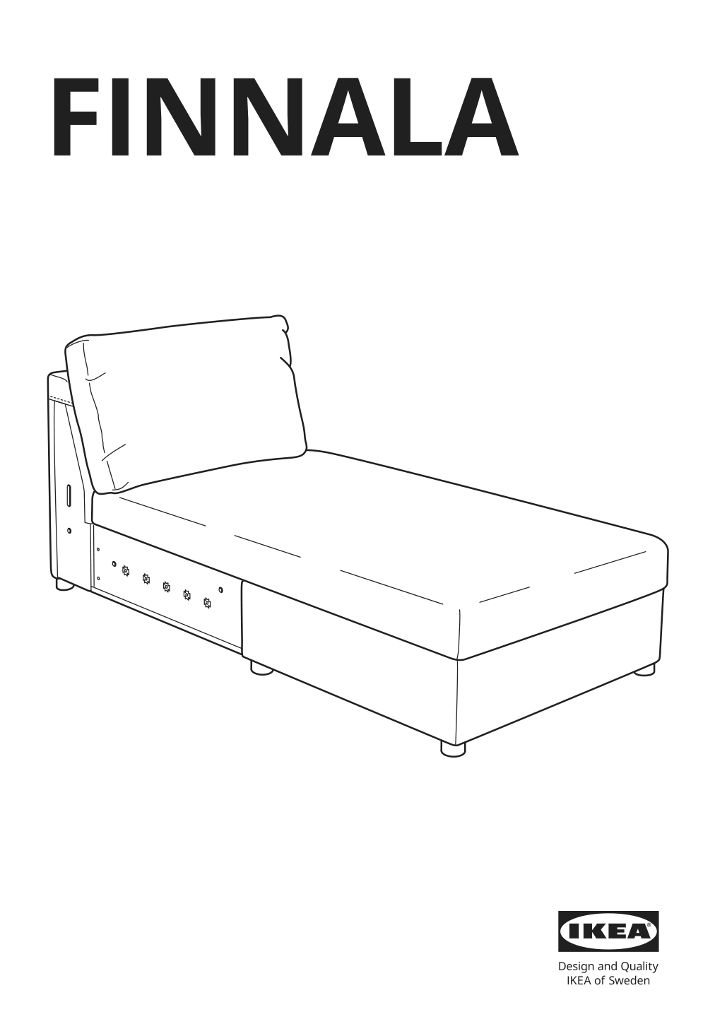 Assembly instructions for IKEA Finnala chaise section grann bomstad golden brown | Page 1 - IKEA FINNALA sectional, 4-seat 393.192.24