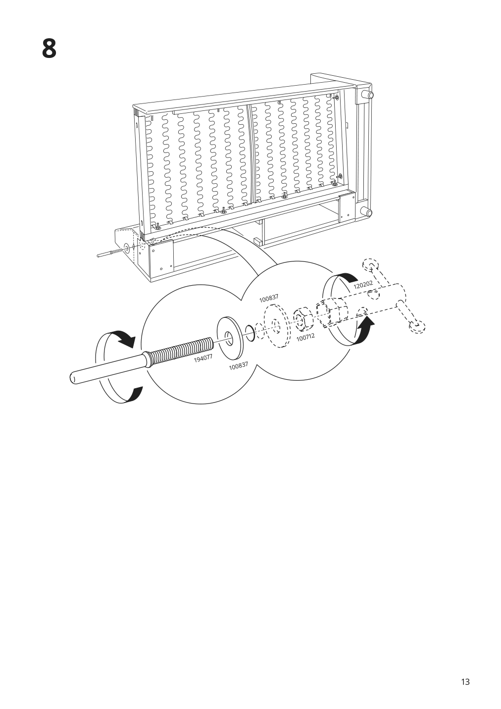 Assembly instructions for IKEA Finnala chaise section grann bomstad black | Page 13 - IKEA FINNALA chaise 493.192.90