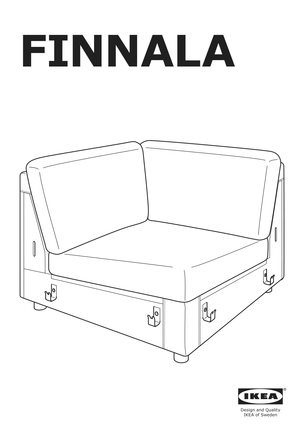 Assembly instructions for IKEA Finnala corner section grann bomstad golden brown | Page 1 - IKEA FINNALA sectional, 5-seat corner 493.192.52