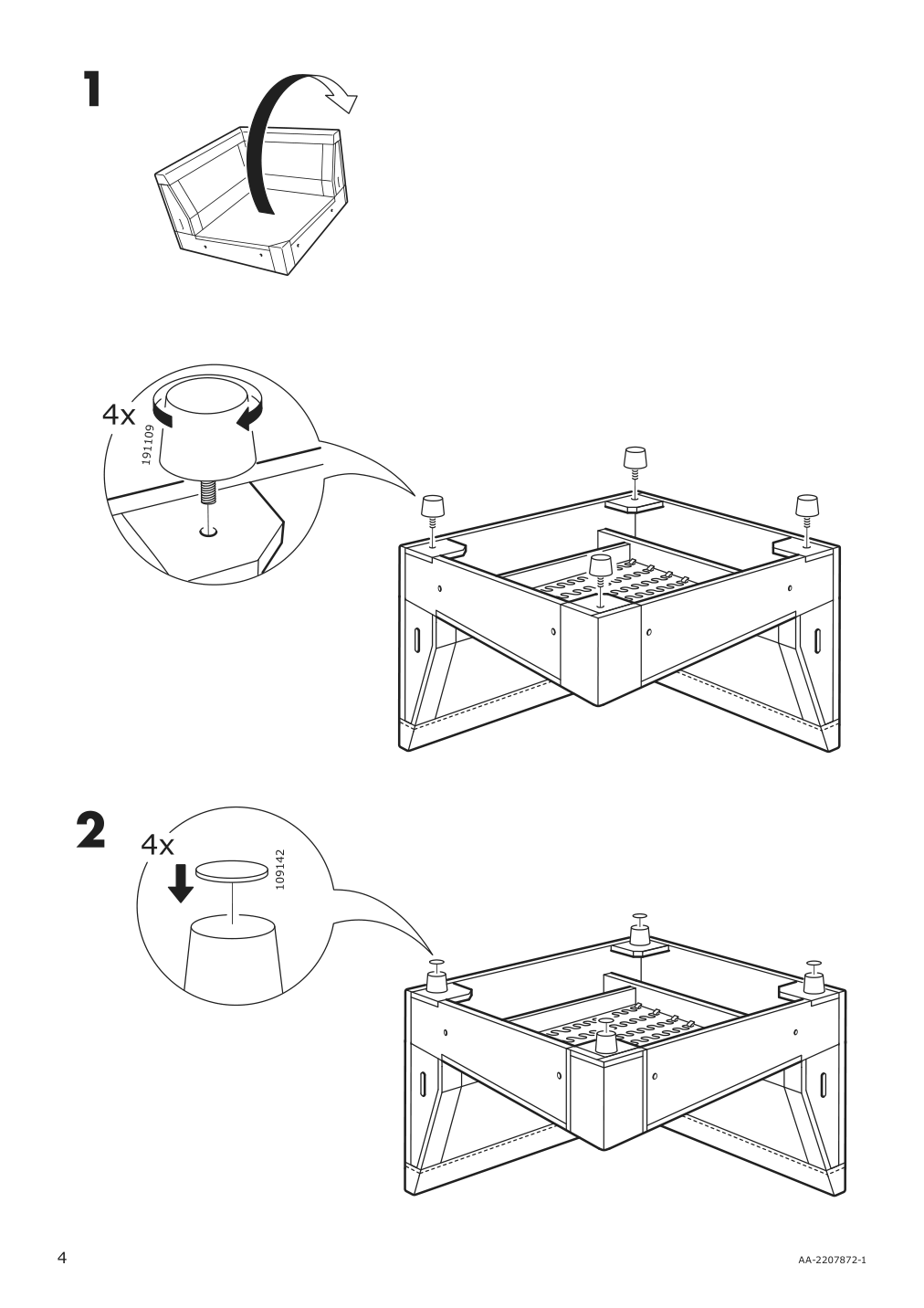 Assembly instructions for IKEA Finnala corner section grann bomstad golden brown | Page 4 - IKEA FINNALA corner section 704.564.35