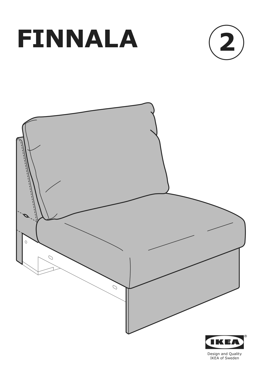 Assembly instructions for IKEA Finnala cover for 1 seat section orrsta black blue | Page 1 - IKEA FINNALA sectional, 4-seat corner 693.192.46