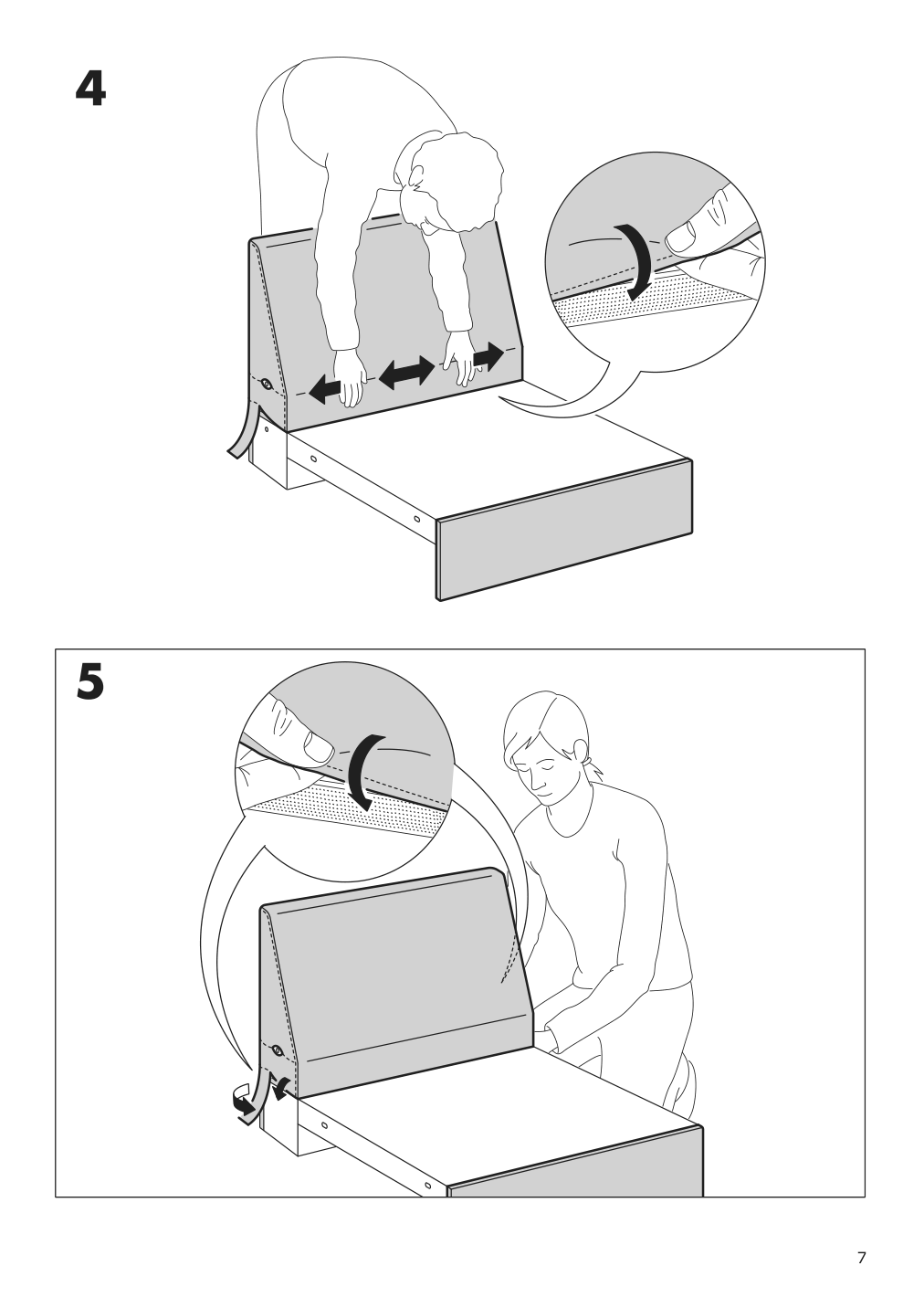 Assembly instructions for IKEA Finnala cover for 1 seat section tallmyra beige | Page 7 - IKEA FINNALA sectional, 4-seat corner 293.192.48