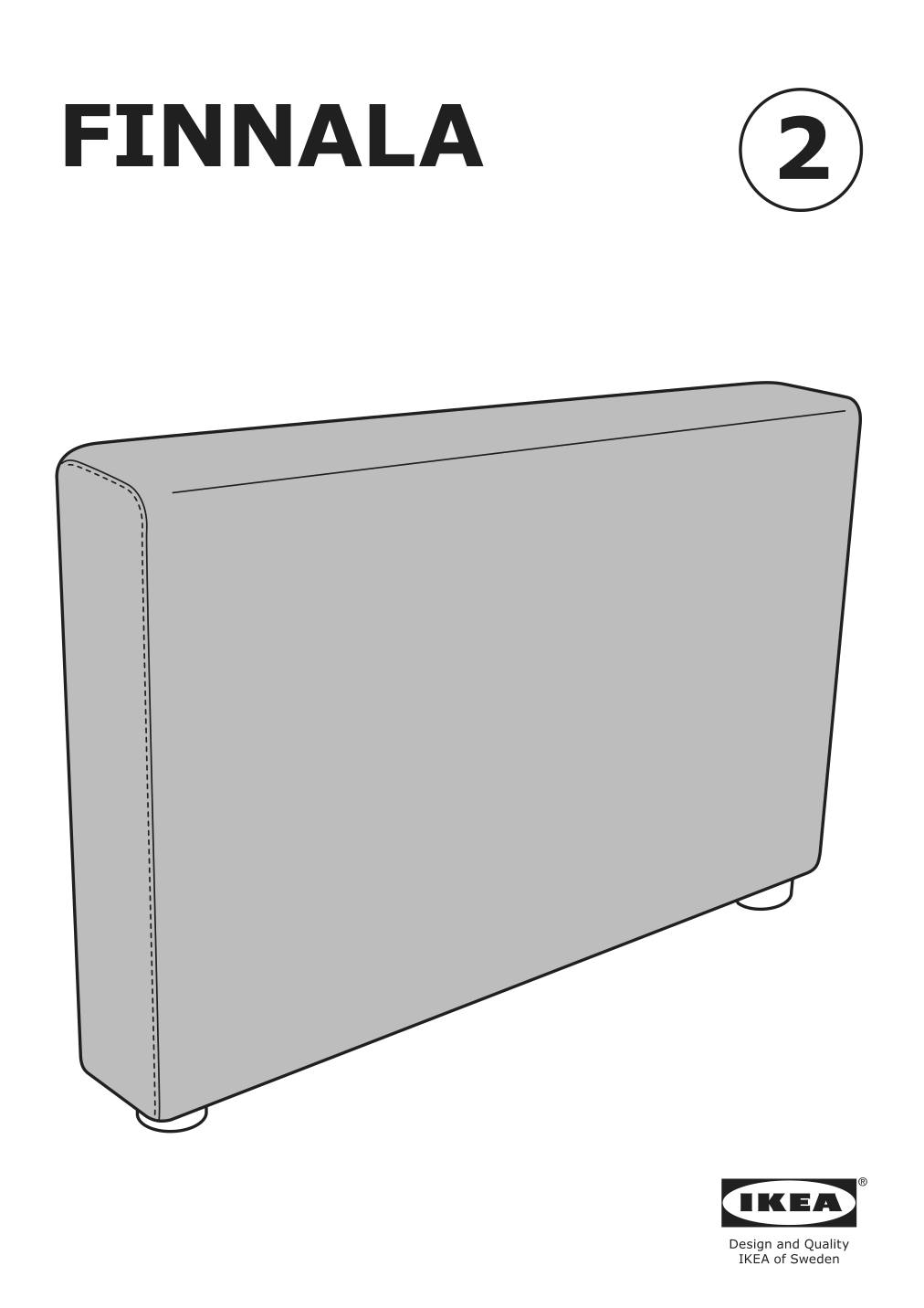 Assembly instructions for IKEA Finnala cover for armrest gunnared beige | Page 1 - IKEA FINNALA 3-seat sleeper sofa with chaise 095.756.92